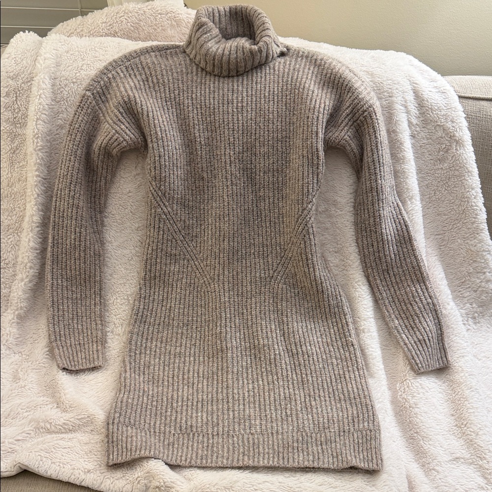 Abercrombie & Fitch Taupe Turtleneck Dress